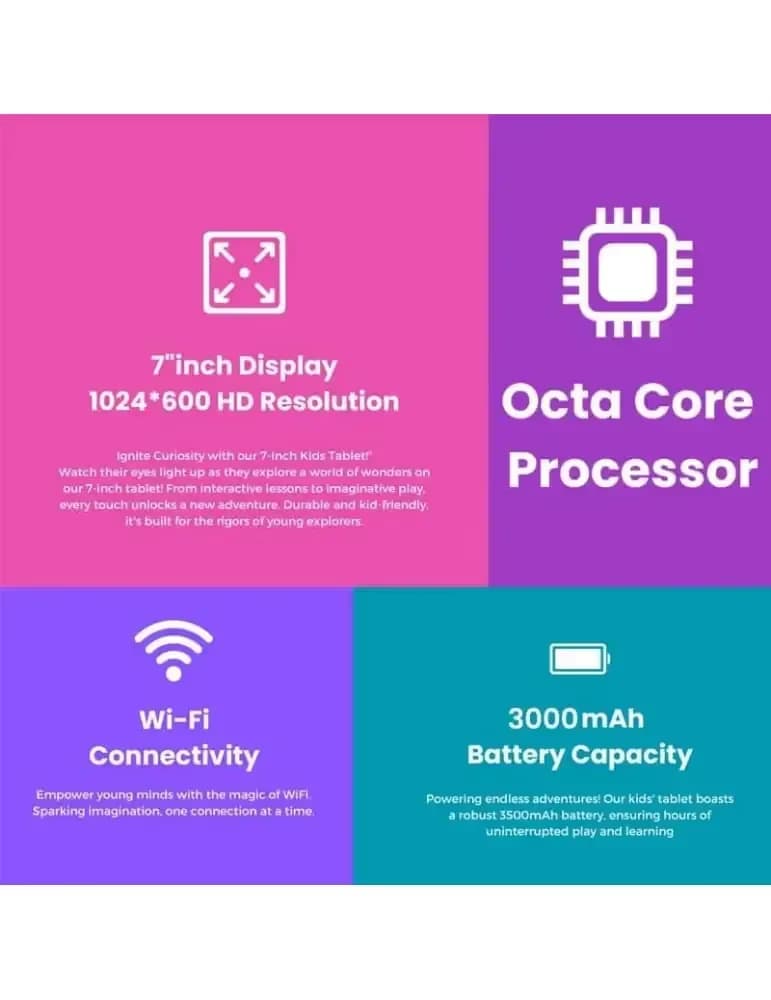 Oteeto K1 Kids - 7" 4Go 128GB
