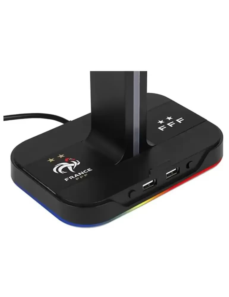 Support Casque Rétroéclairé Konix Edition FFF Noir